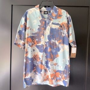 NWT Vans boys XL lightweight short sleeve button down shirt